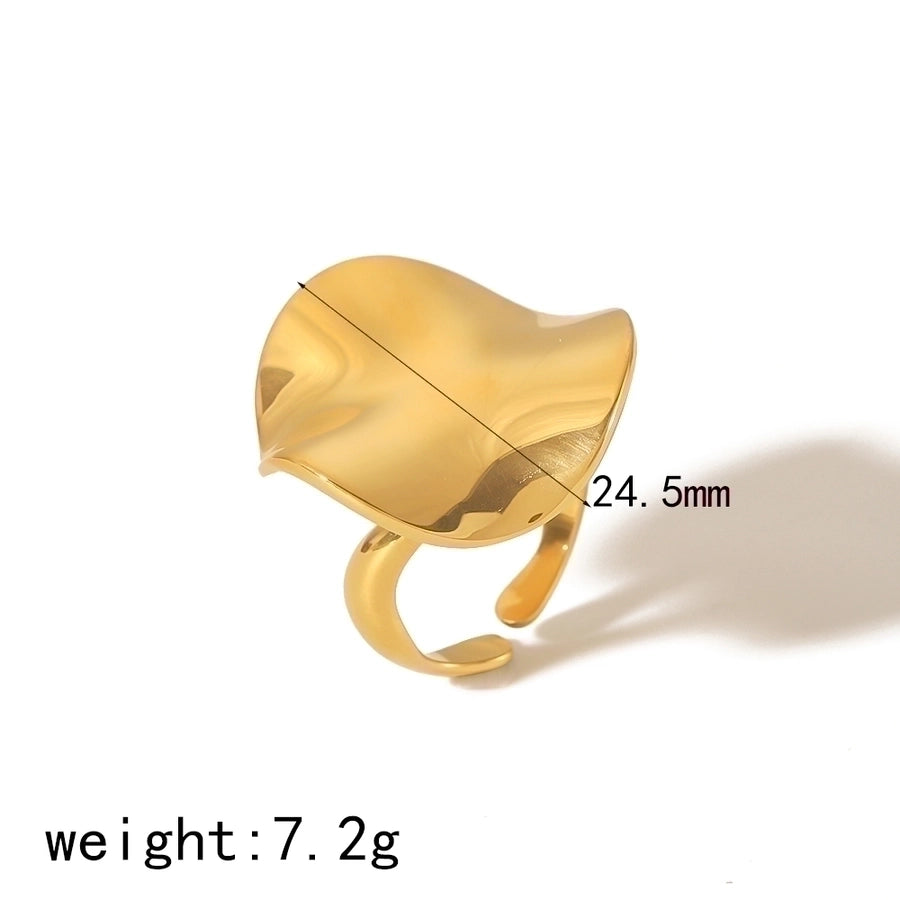 18K Gold Plated 304 Stainless Steel Quadrilateral Circle Heart Shape Ear Studs