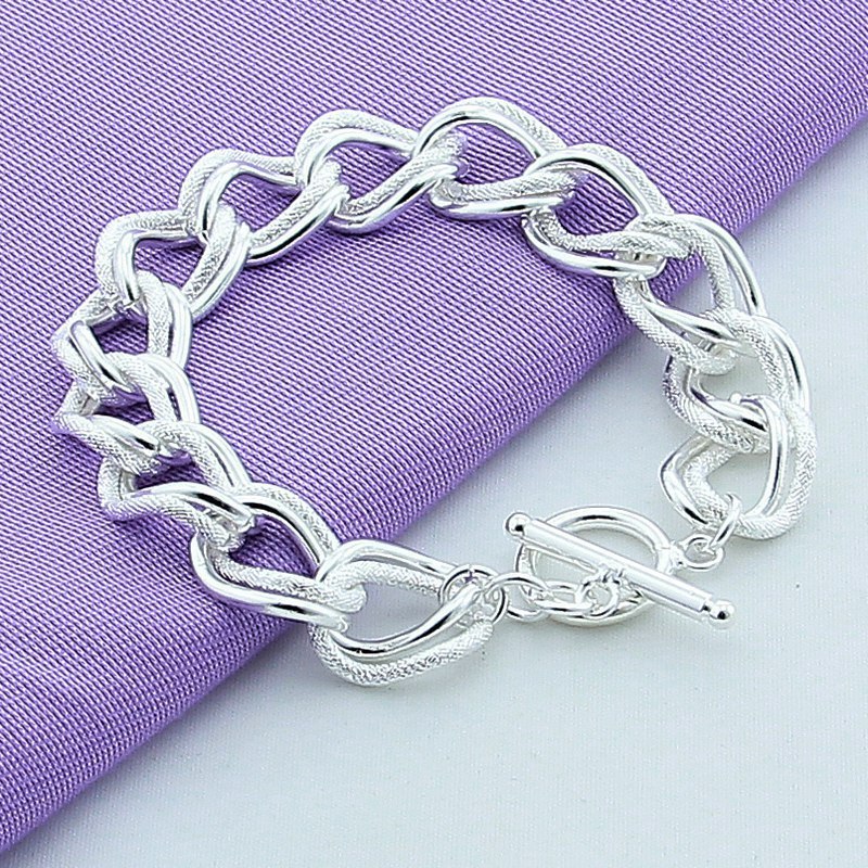 Alloy Copper Plating Silver Bracelet