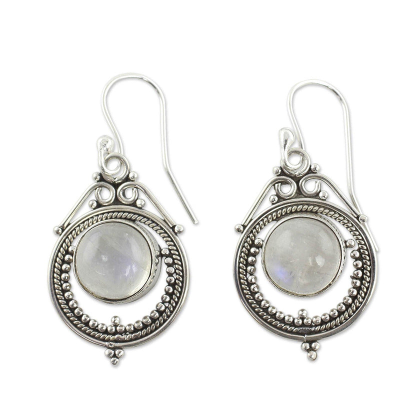 Retro Moonlight Gemstone Earrings/ Ladies Earrings