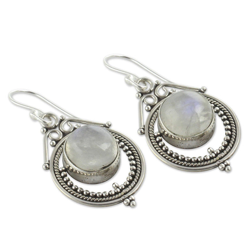 Retro Moonlight Gemstone Earrings/ Ladies Earrings