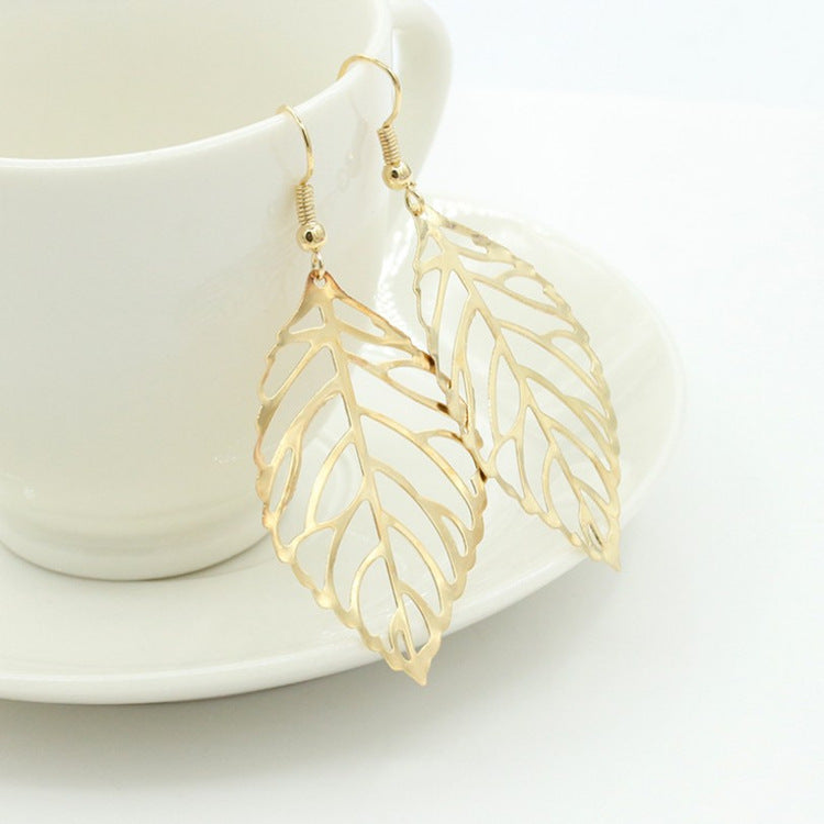 Metal Leaf Earrings