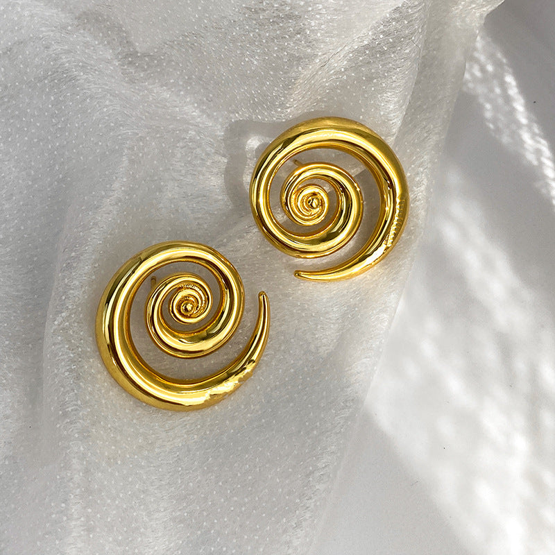 Geometric Rotation 18K Gold Earrings