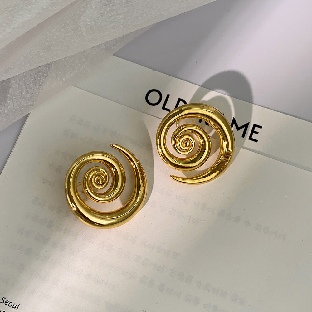 Geometric Rotation 18K Gold Earrings