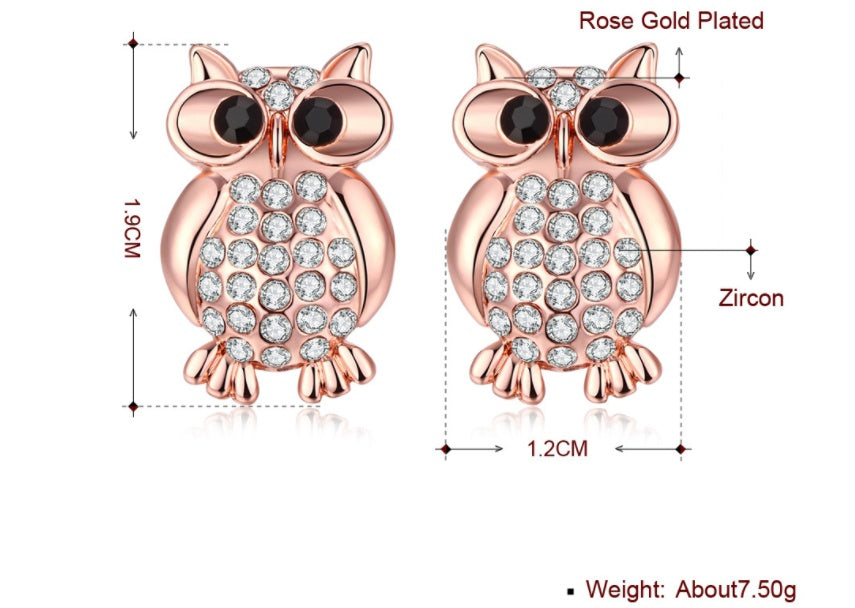 Fashion earrings / owl earrings  / stud earrings