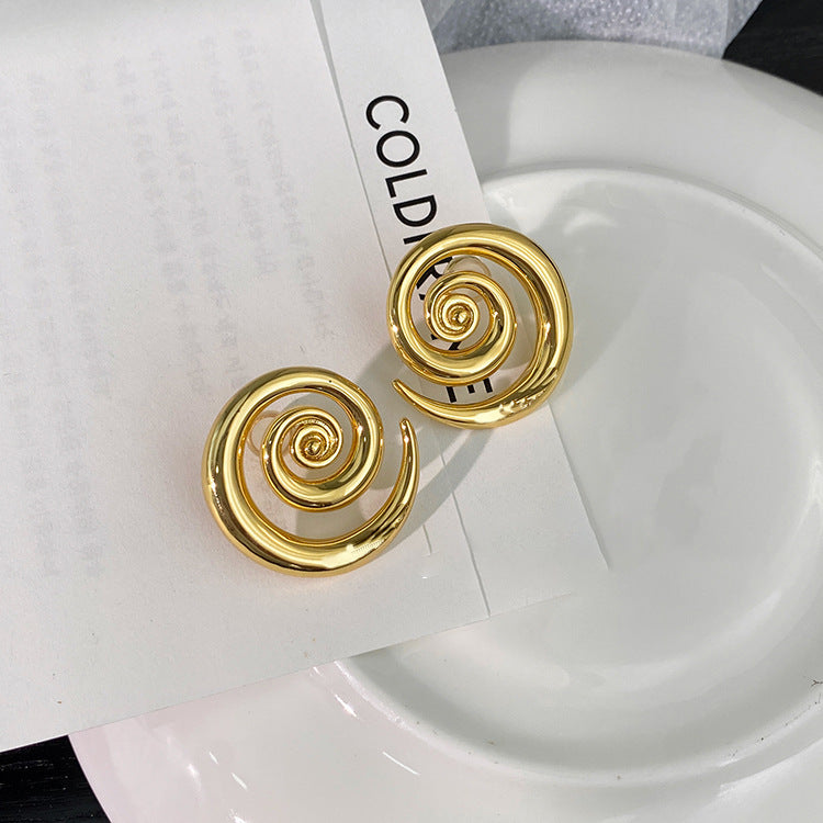 Geometric Rotation 18K Gold Earrings