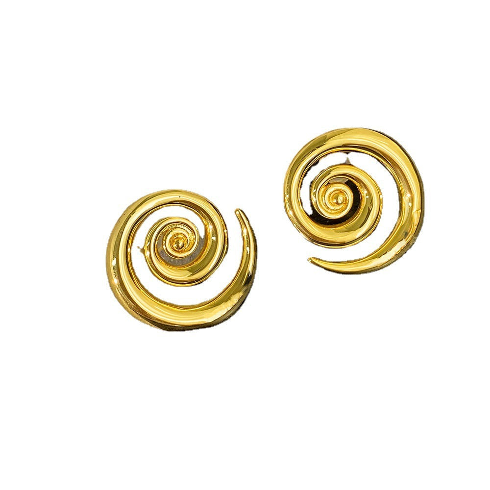 Geometric Rotation 18K Gold Earrings