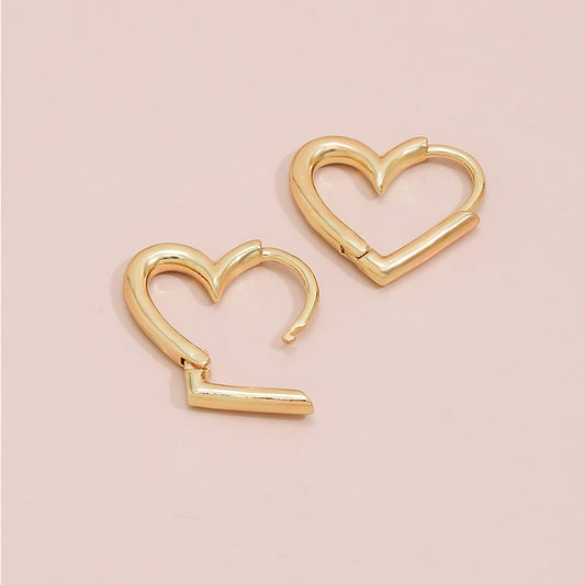 Heart-shaped Earrings Temperament And Circle Earrings Earrings