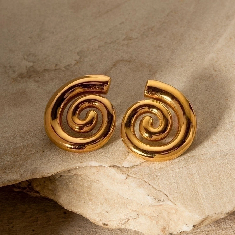 18K Gold Plated  304 Stainless Steel Earrings