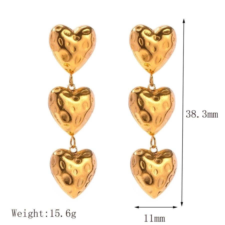 18K Gold Plated 304 Stainless Steel Drop Earrings