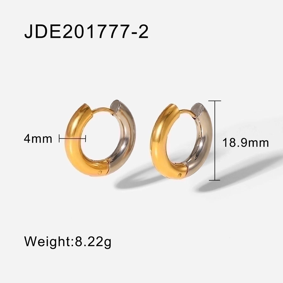 18k gold plated 304 stainless steel Circle Earrings